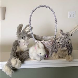 Lot of 3 Stuffed Animal Bunnies